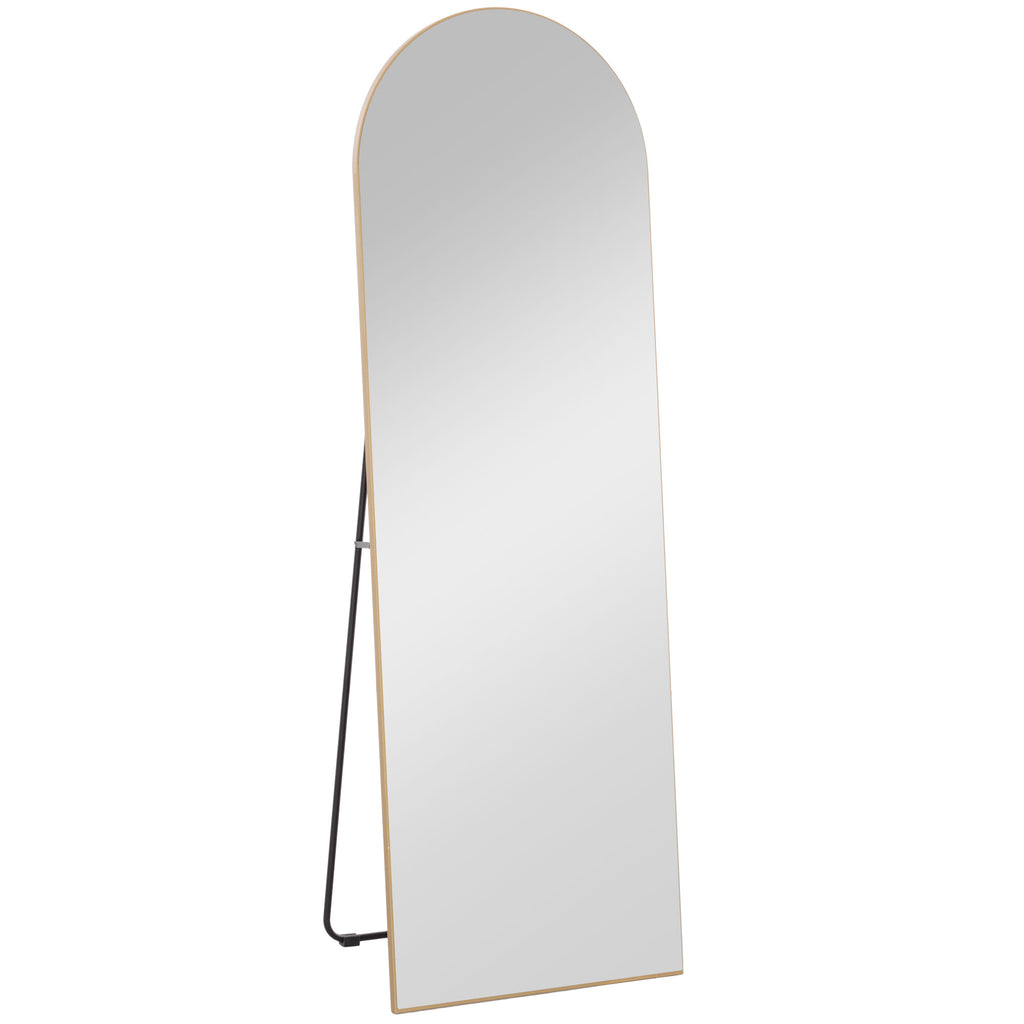 Miroir en pleine longueur 50 x 150 cm miroir sur pied grand miroir mural sans cadre  pour salon, ton doré